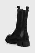 Шкіряні черевики Karl Lagerfeld Aria жіночі колір чорний на платформі