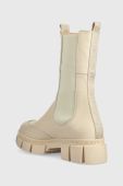 Шкіряні черевики Karl Lagerfeld Aria жіночі колір бежевий на платформі (2603045)