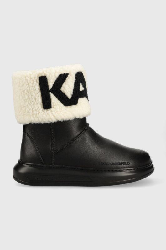 Шкіряні чоботи Karl Lagerfeld Kapri Kosi колір чорний (2703944)