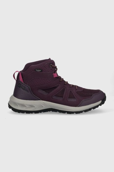 Черевики Jack Wolfskin Woodland 2 Texapore Mid жіночі колір фіолетовий Черевики Jack Wolfskin Woodland 2 Texapore Mid жіночі колір фіолетовий