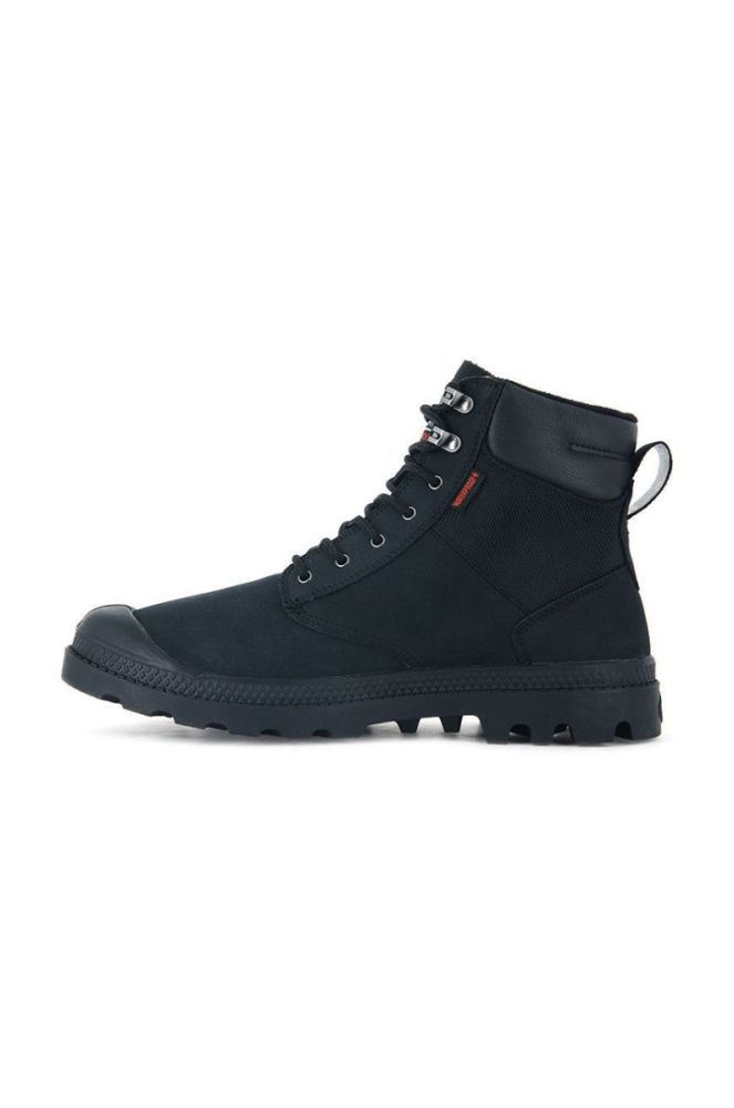Шкіряні черевики Palladium Pampa Shield Wp Lux жіночі колір чорний на плоскому ходу фото 4