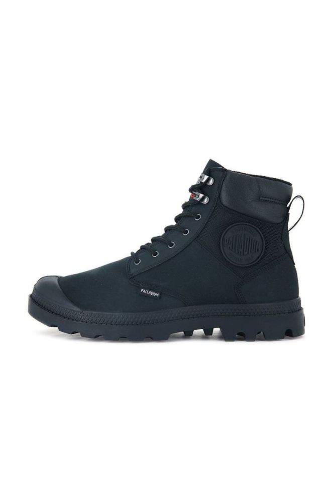 Шкіряні черевики Palladium Pampa Shield Wp Lux жіночі колір чорний на плоскому ходу фото 6