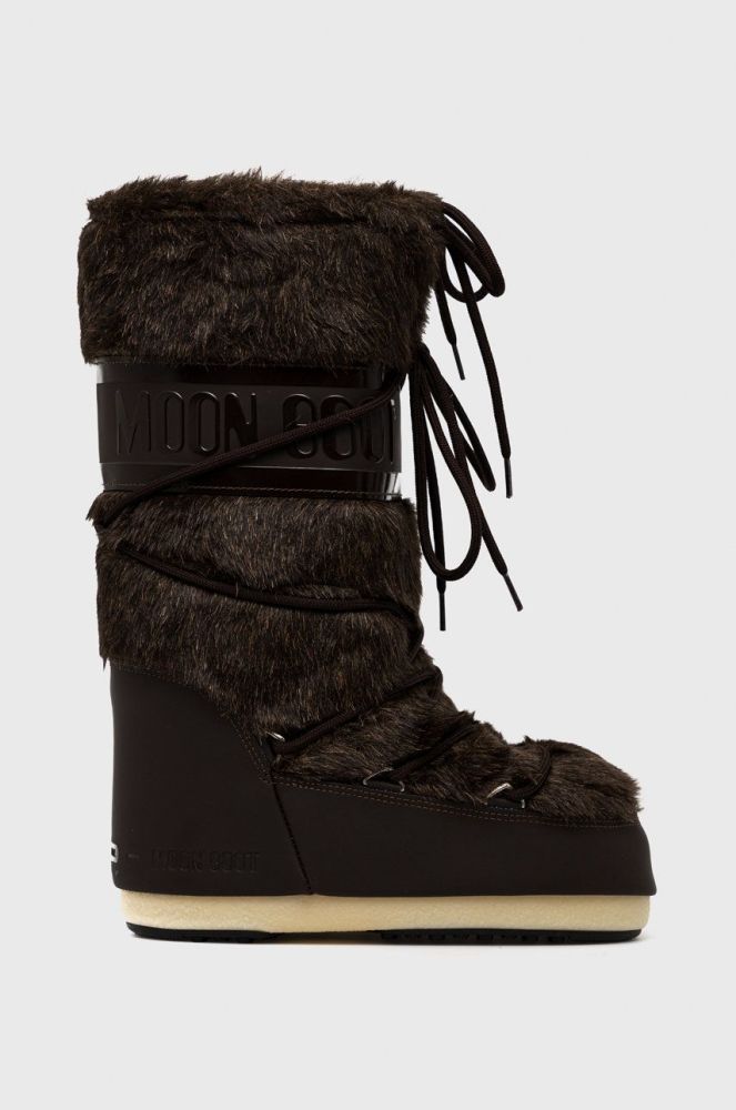 Зимові чоботи Moon Boot Icon Faux Fur колір коричневий