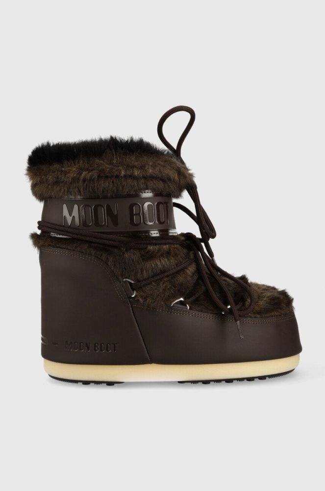 Зимові чоботи Moon Boot Icon Low Faux Fur колір коричневий