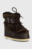 Зимові чоботи Moon Boot Icon Low Faux Fur колір коричневий