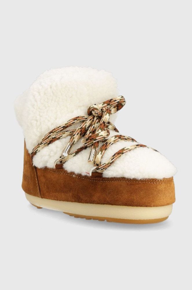 Зимові чоботи Moon Boot Pumps Shearling колір коричневий фото 2