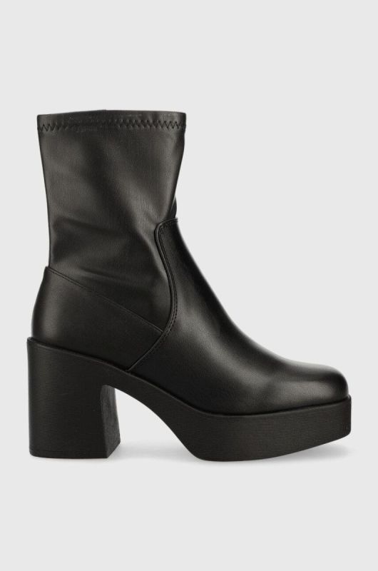 Черевики Aldo Upstep жіночі колір чорний каблук блок
