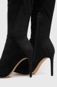 Замшеві чоботи Aldo Sophialaan жіночі колір чорний на шпильці