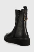 Шкіряні черевики Wrangler Jane Chelsea жіночі колір чорний на платформі
