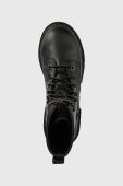 Черевики Wrangler Atlanta Lace жіночі колір чорний на плоскому ходу