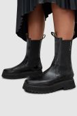 Шкіряні черевики AllSaints Amber жіночі колір чорний на платформі Шкіряні черевики AllSaints Amber жіночі колір чорний на платформі