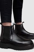 Шкіряні черевики AllSaints Arlo жіночі колір чорний на платформі Шкіряні черевики AllSaints Arlo жіночі колір чорний на платформі