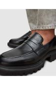 Шкіряні мокасини AllSaints Lola Loafer жіночі колір чорний на платформі
