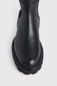 Шкіряні чоботи AllSaints Maeve жіночі колір чорний на платформі
