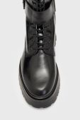 Шкіряні черевики AllSaints Onyx жіночі колір чорний на плоскому ходу Шкіряні черевики AllSaints Onyx жіночі колір чорний на плоскому ходу