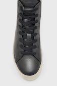 Шкіряні кеди AllSaints Tana High Top жіночі колір чорний