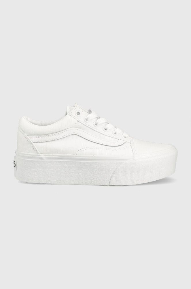 Кеди Vans old skool stackform жіночі колір чорний VN0A7Q5MW001-WHITE