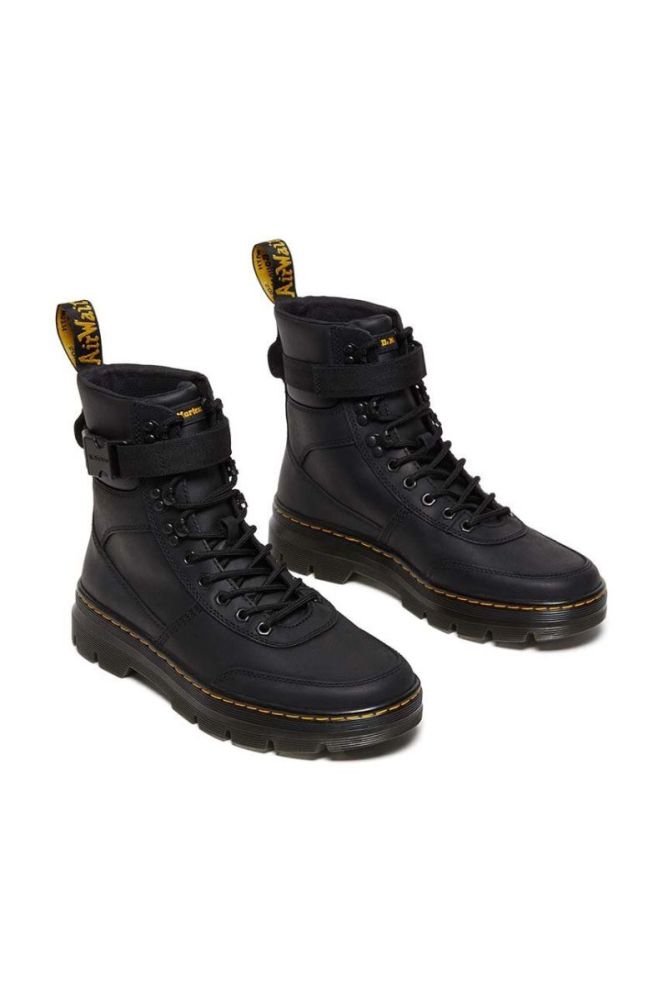 Шкіряні черевики Dr. Martens Combs Tech Leather колір чорний на плоскому ходу злегка утеплена фото 2