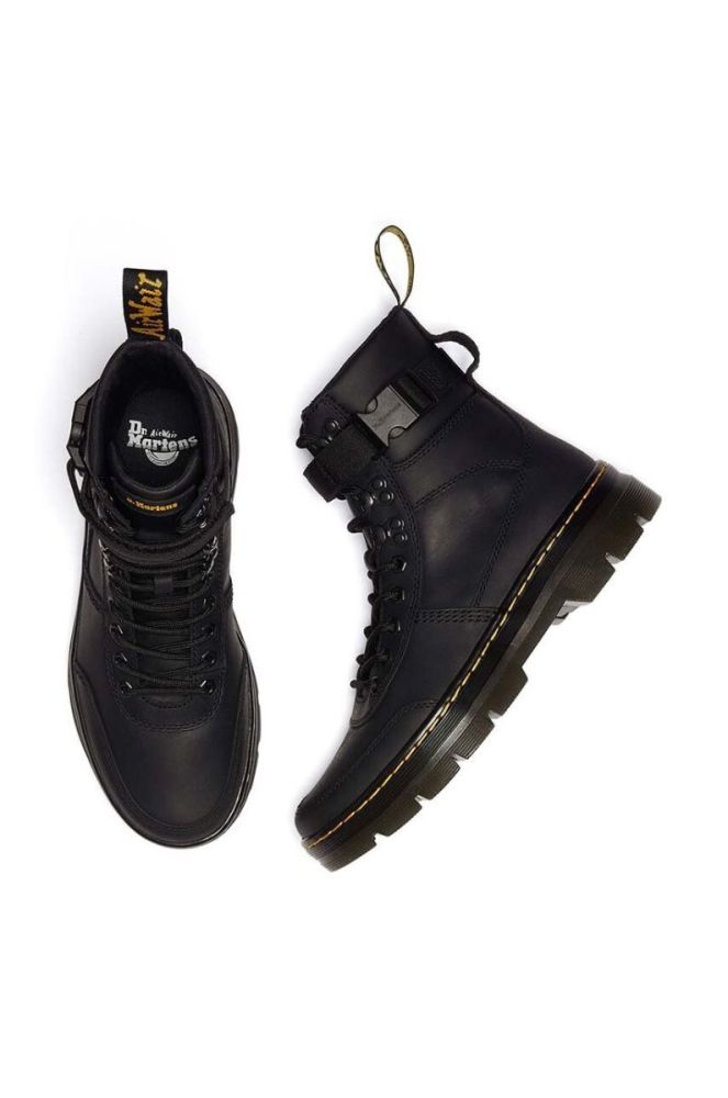 Шкіряні черевики Dr. Martens Combs Tech Leather колір чорний на плоскому ходу злегка утеплена фото 6