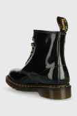 Шкіряні черевики Dr. Martens 1460 The Clash жіночі колір чорний на плоскому ходу DM28000342-black