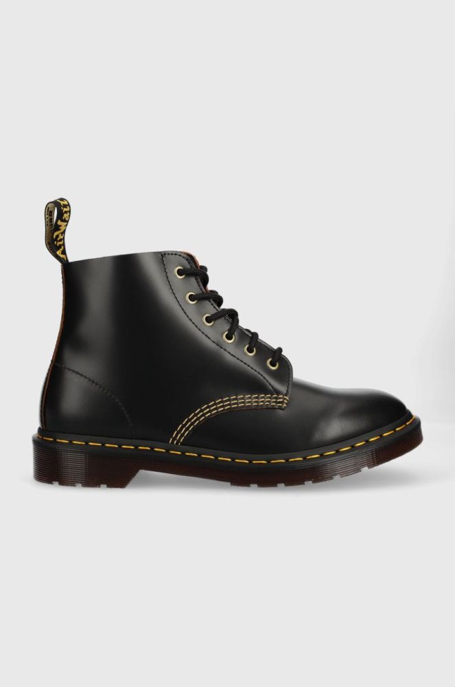 Шкіряні черевики Dr. Martens 101 Arc жіночі колір чорний на плоскому ходу