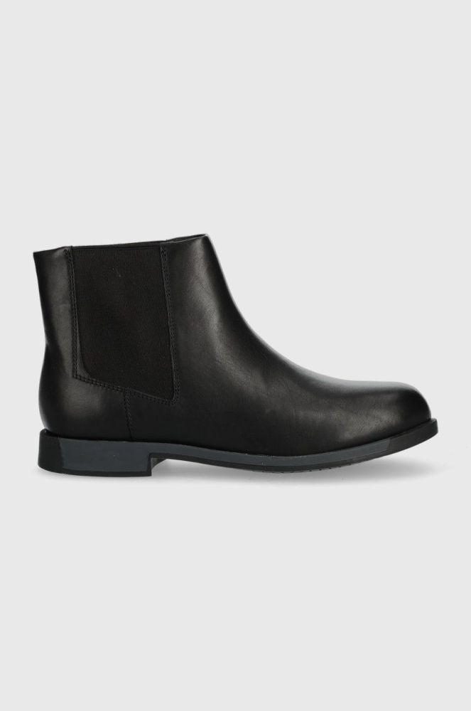 Шкіряні черевики Camper Bowie жіночі колір чорний на плоскому ходу (2852622)