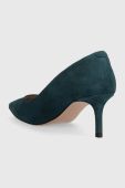 Замшеві туфлі HUGO Ines колір зелений