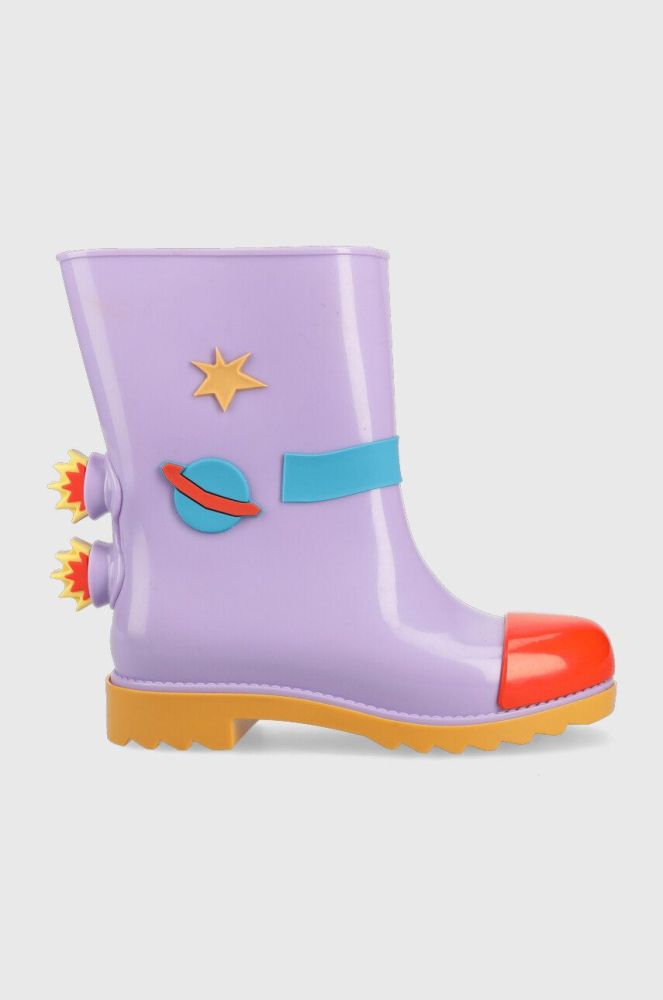 Дитячі гумові чоботи Melissa Rain Boot + Fabula Inf колір фіолетовий