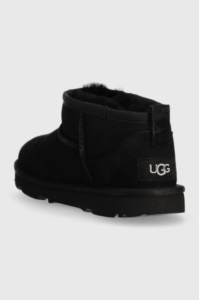 Дитячі замшеві чоботи UGG Classic Ultra Mini колір чорний фото 3