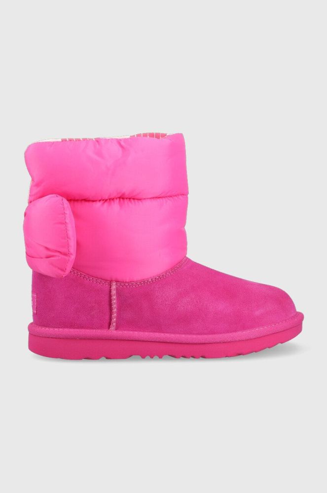 Дитячі чоботи UGG BAILEY BOW MAXI колір рожевий