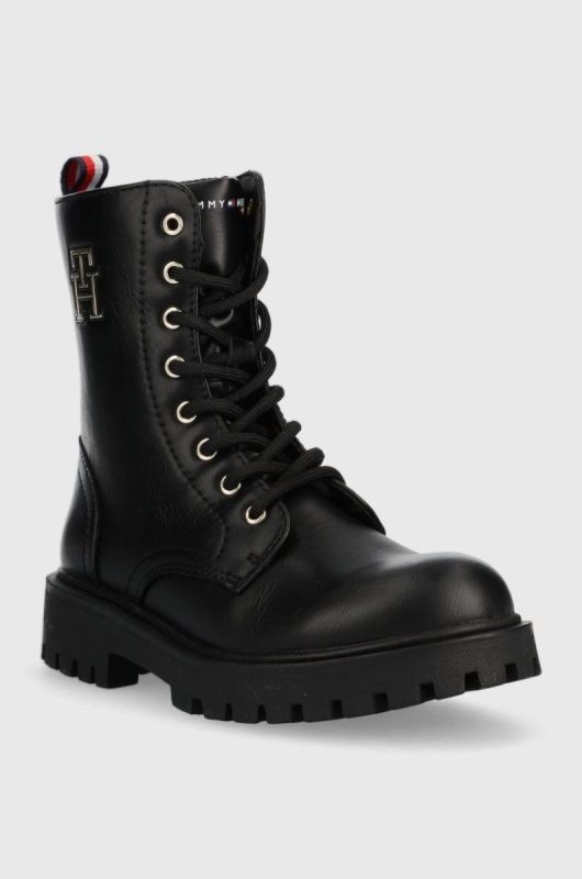Дитячі черевики Tommy Hilfiger колір чорний (2545424) фото 2