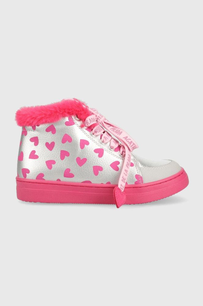 Дитячі зимові черевики Agatha Ruiz de la Prada колір срібний (2750346)