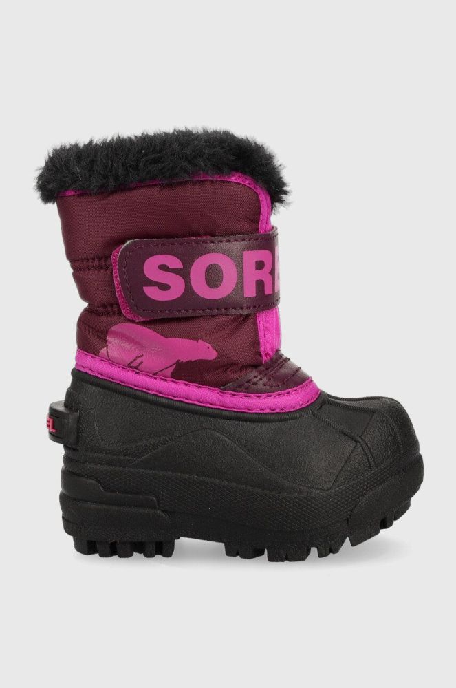 Дитячі чоботи Sorel Toddler колір фіолетовий