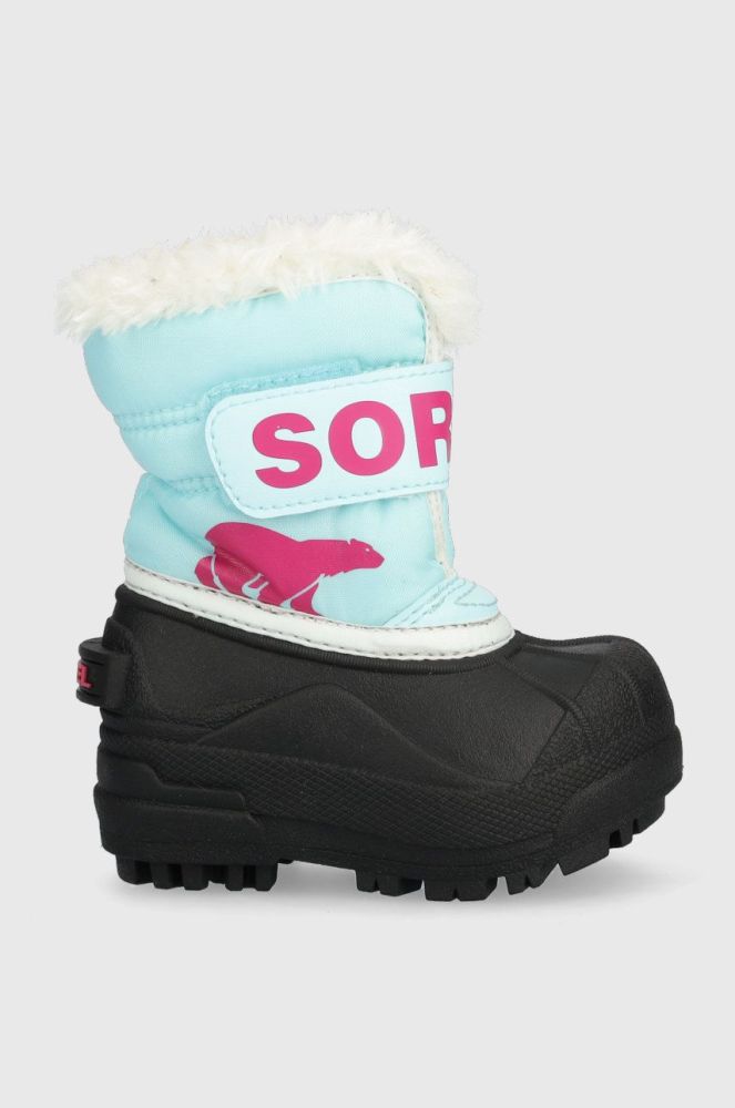 Дитячі чоботи Sorel Toddler колір бірюзовий