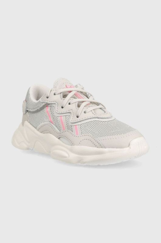 Дитячі кросівки adidas Originals Ozweego колір сірий фото 2