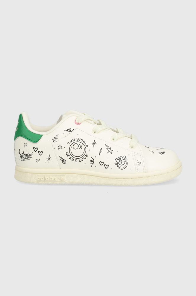 Дитячі кросівки adidas Originals Stan Smith колір бежевий