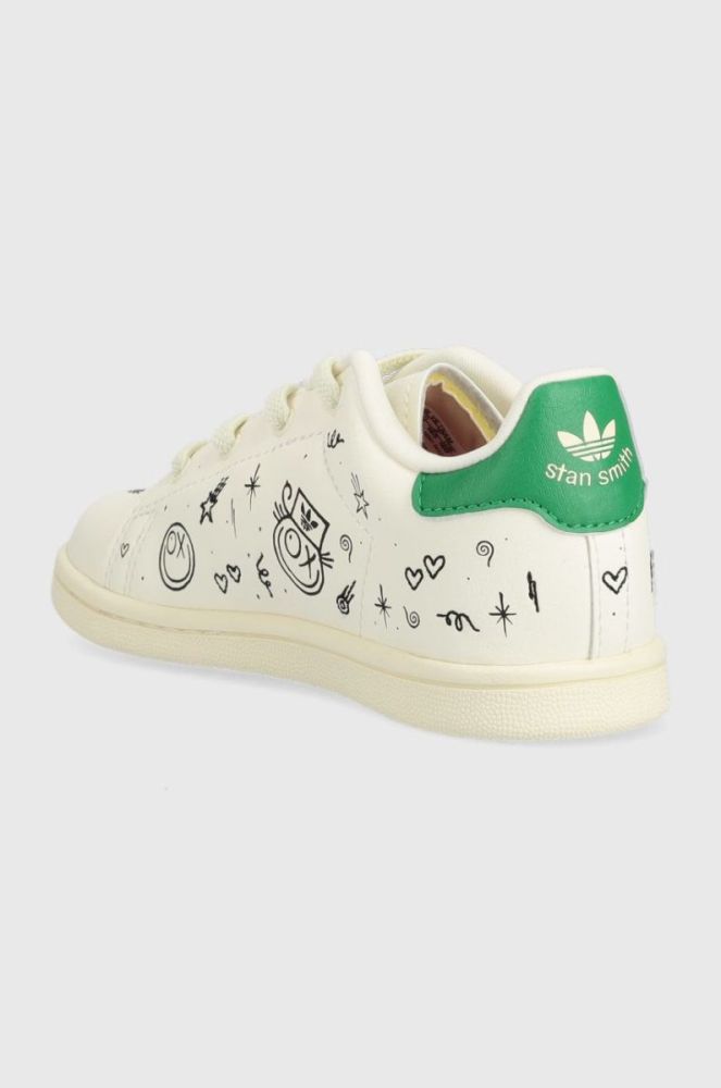Дитячі кросівки adidas Originals Stan Smith колір бежевий фото 3