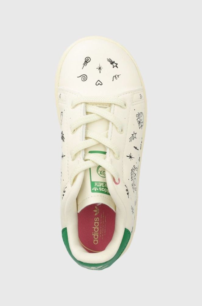 Дитячі кросівки adidas Originals Stan Smith колір бежевий фото 4