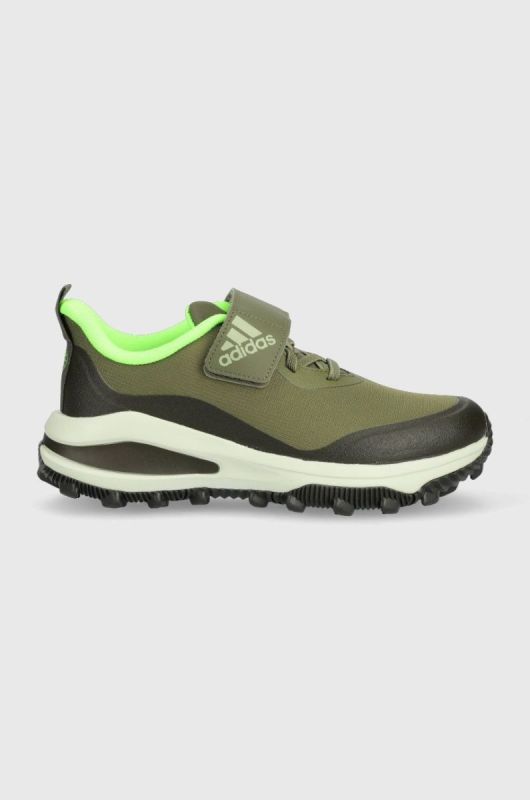 Дитячі черевики adidas Performance Fortarun ATR lo EL колір зелений