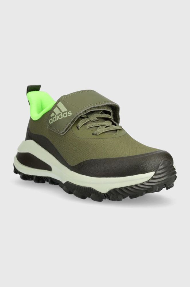 Дитячі черевики adidas Performance Fortarun ATR lo EL колір зелений фото 2