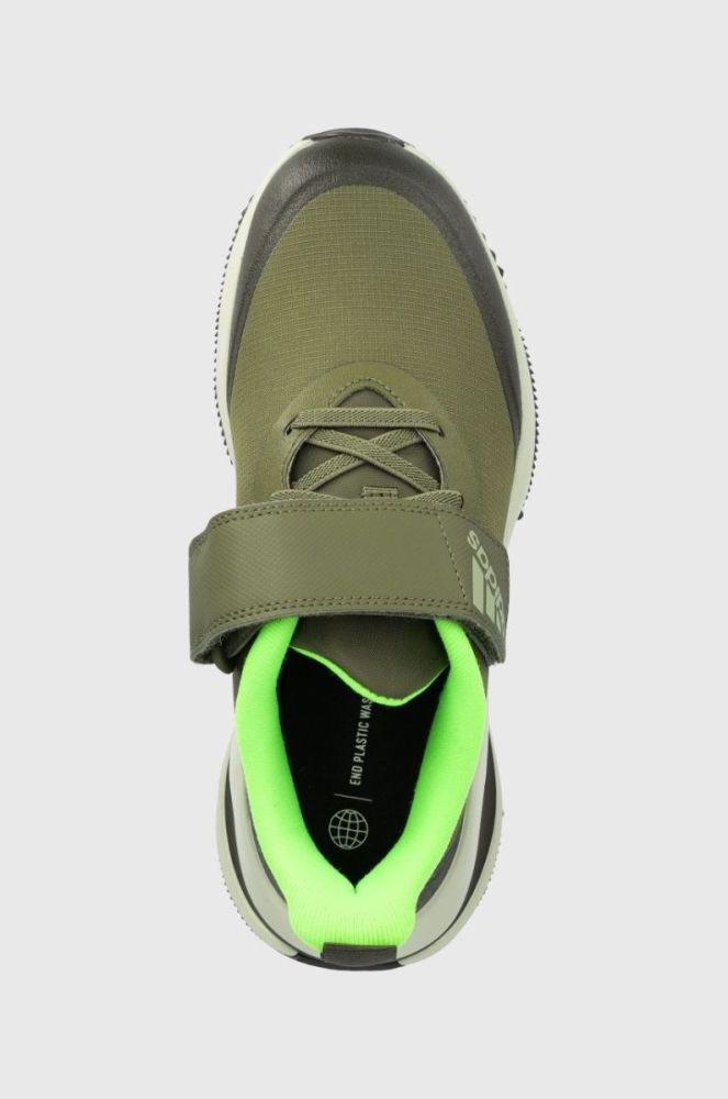 Дитячі черевики adidas Performance Fortarun ATR lo EL колір зелений фото 4