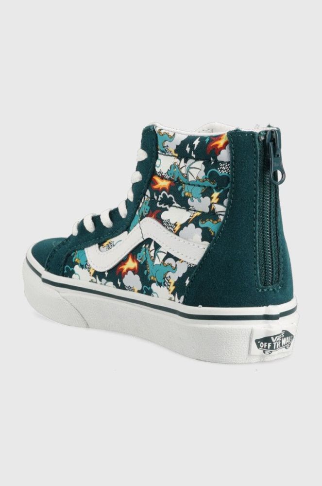 Дитячі кеди Vans колір зелений (2661583) фото 3