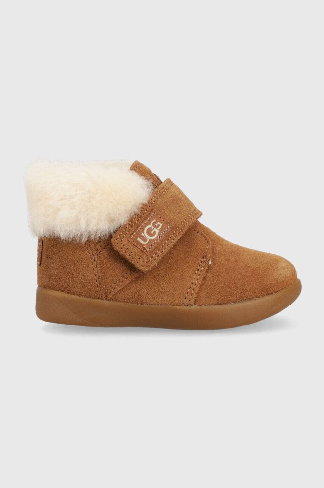 Дитячі замшеві чоботи UGG Nolen колір коричневий