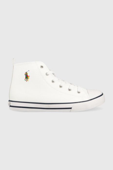 Дитячі шкіряні кеди Polo Ralph Lauren колір білий Дитячі шкіряні кеди Polo Ralph Lauren колір білий