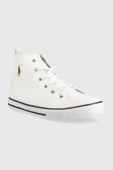 Дитячі шкіряні кеди Polo Ralph Lauren колір білий Дитячі шкіряні кеди Polo Ralph Lauren колір білий