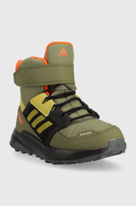 Дитячі черевики adidas Performance колір зелений фото 2