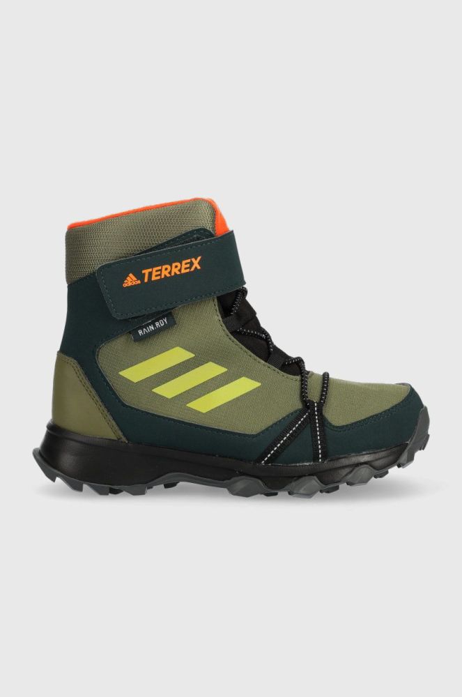 Дитячі черевики adidas Performance Terrex Snow колір зелений