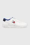 Шкіряні кросівки Tommy Jeans Retro Leather Cupsole Tjm Ess колір білий Шкіряні кросівки Tommy Jeans Retro Leather Cupsole Tjm Ess колір білий