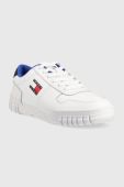 Шкіряні кросівки Tommy Jeans Retro Leather Cupsole Tjm Ess колір білий