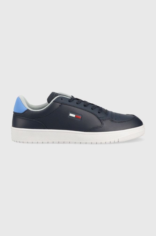 Шкіряні кросівки Tommy Jeans Tommy Jeans City Leather Cupsole колір синій